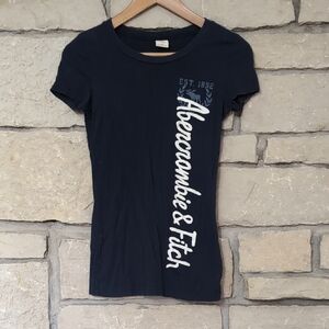 Abercrombie & Fitch Navy Graphic Tee